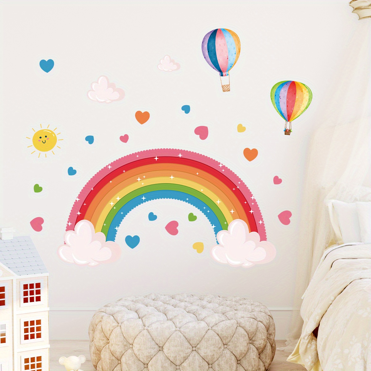 Cartoon Cute Rainbow Colorful  - Home Decor Y2K 评论和价格