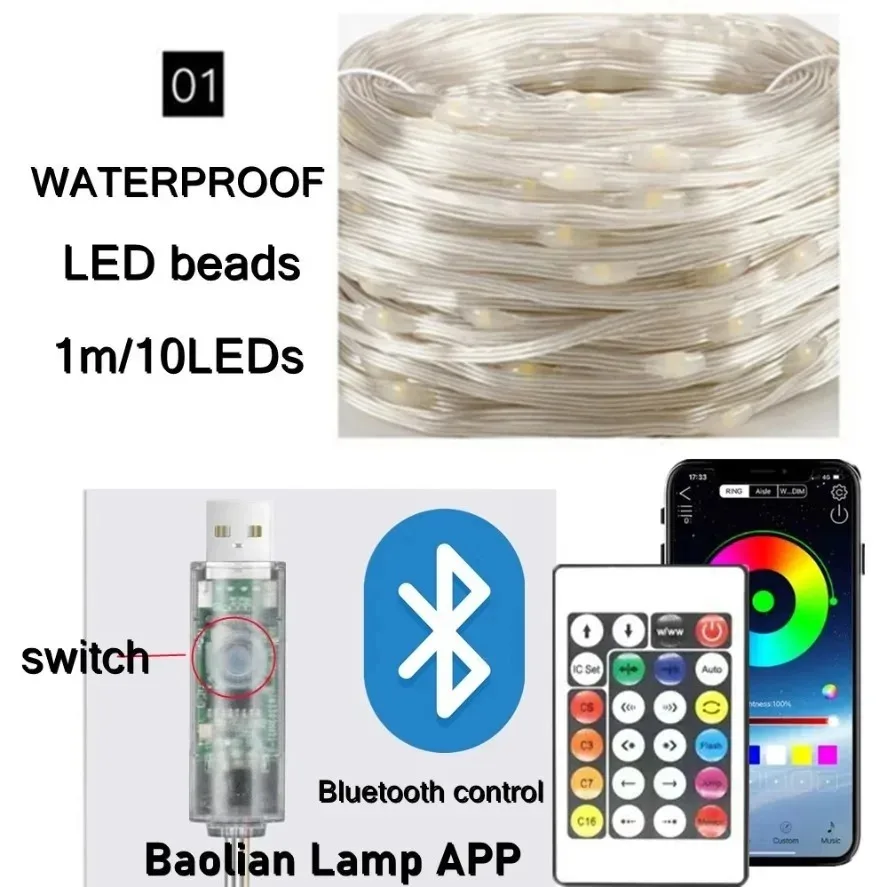 5-20m WS2812B RGB LED Fairy St - Home Decor Free App 评论和价格