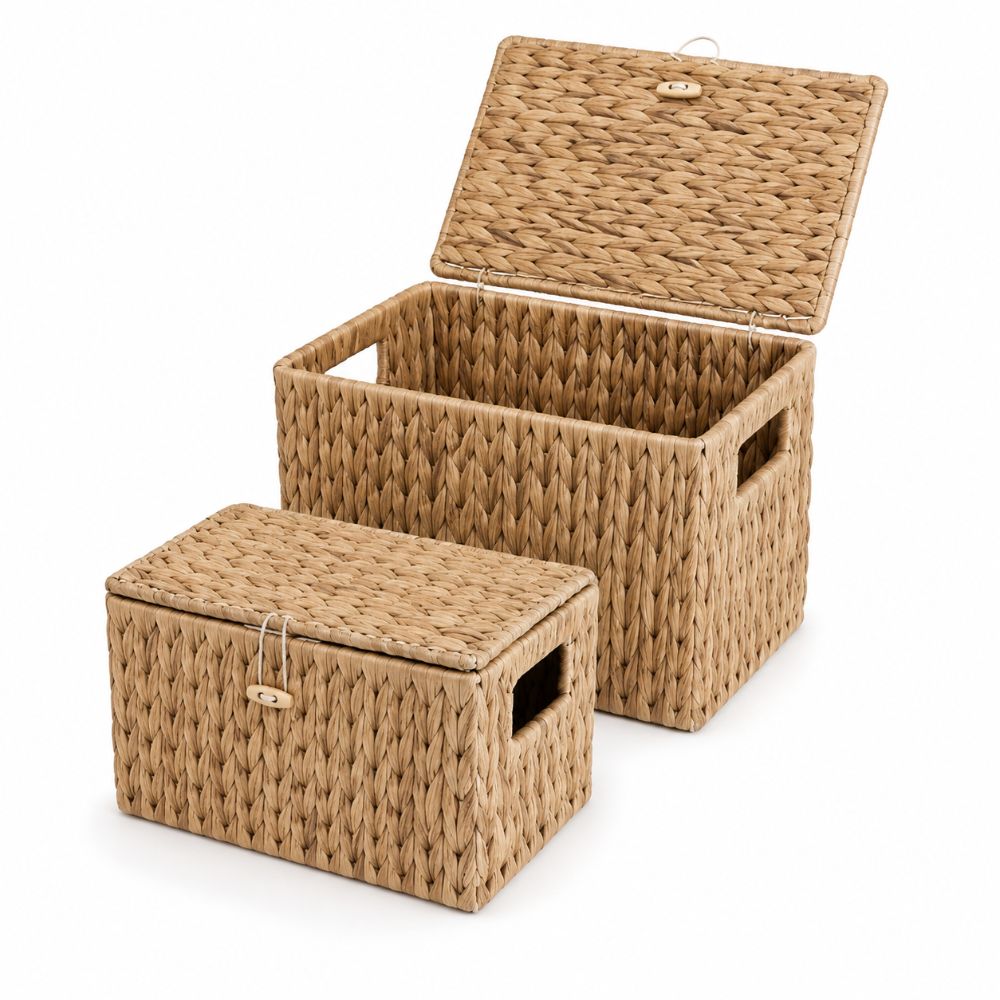 Water Hyacinth Wicker Storage  - Rattan Plant Basket 评论和价格