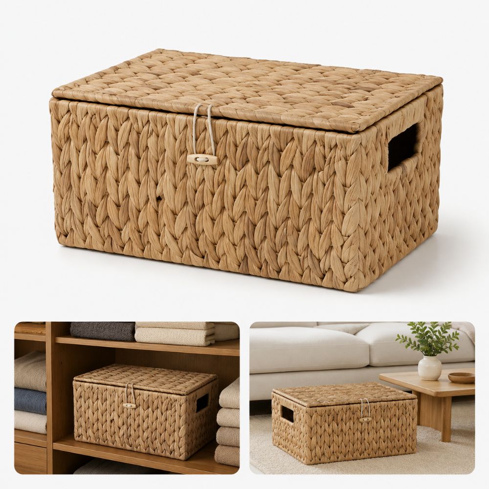 Water Hyacinth Wicker Storage  - Rattan Plant Basket 评论和价格