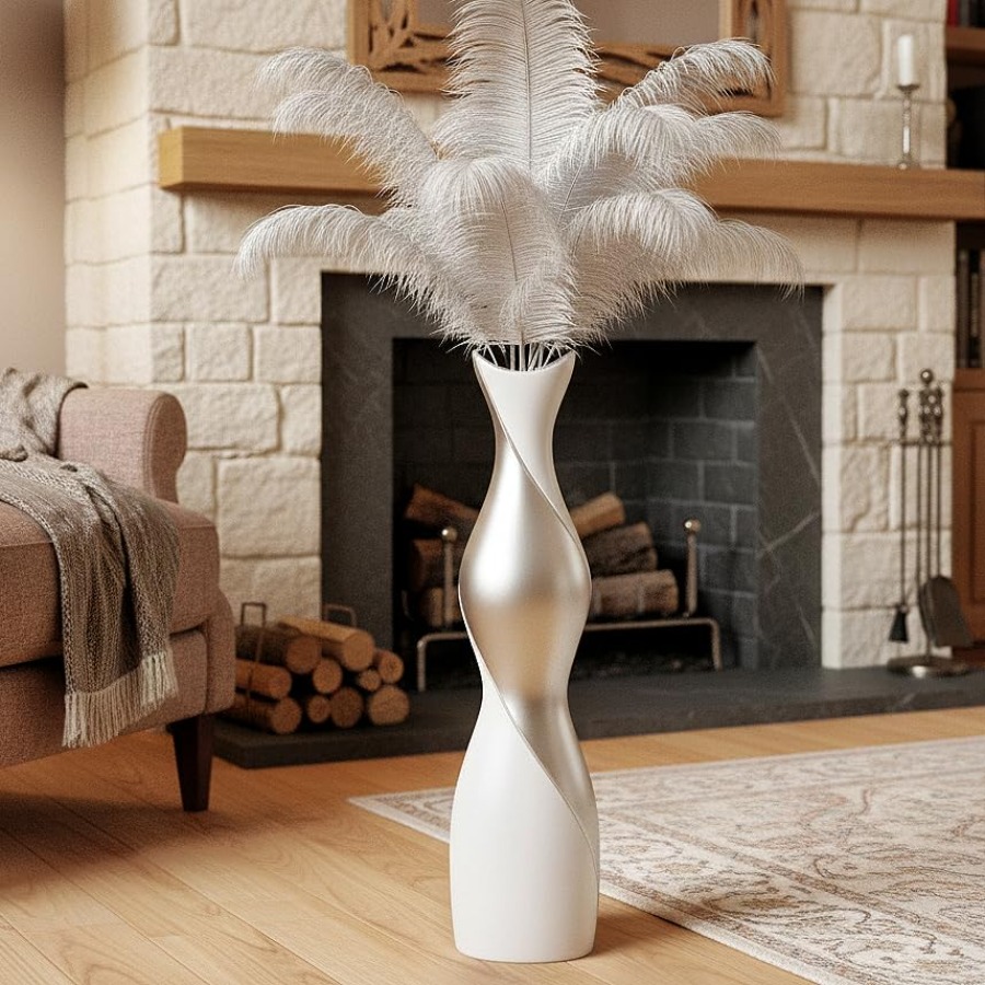 Modern Floor Vase for Living R - Pampas Grass Decor 评论和价格