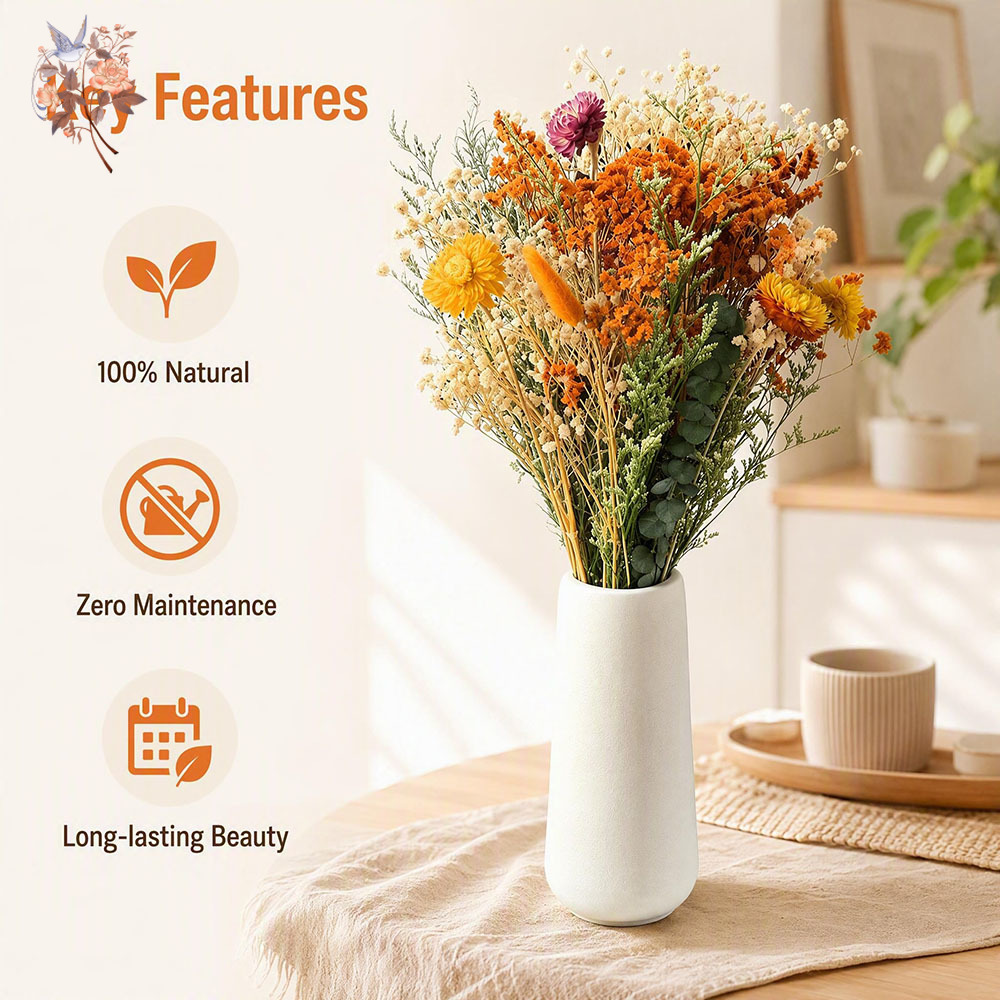 Autumn Dried Flowers Bouquet N - Pampas Grass Decor 评论和价格
