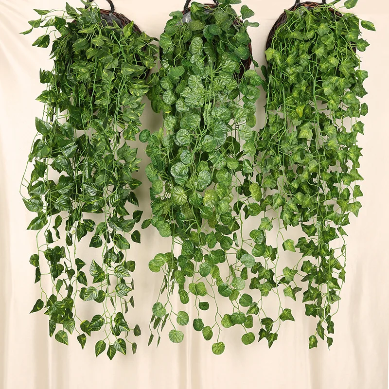 90cm Artificial Green Radish W - Rattan Plant Basket 评论和价格
