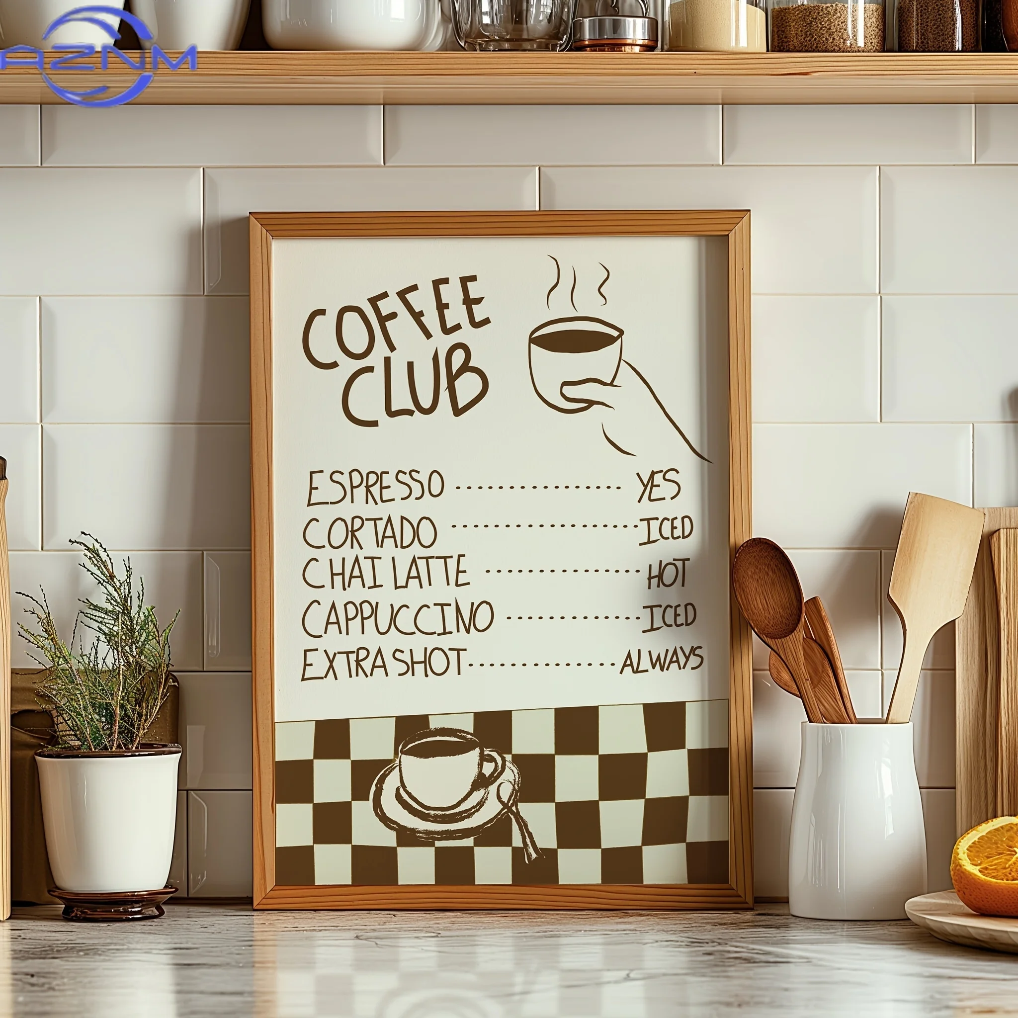 Cartoon Animal Text Art Coffee - Home Decor Y2K 评论和价格