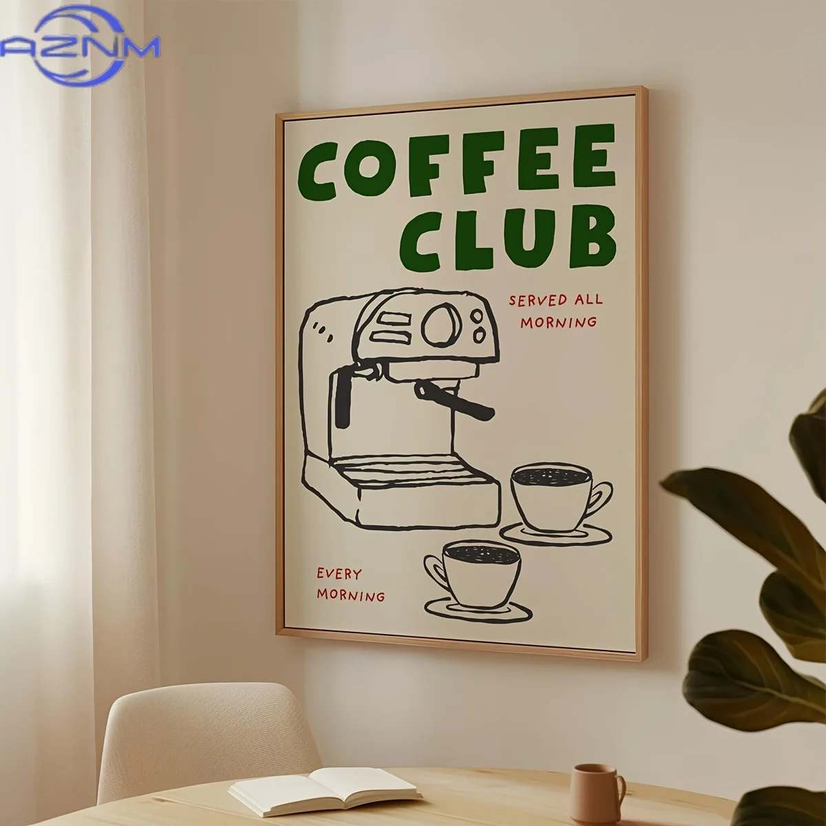 Cartoon Animal Text Art Coffee - Home Decor Y2K 评论和价格