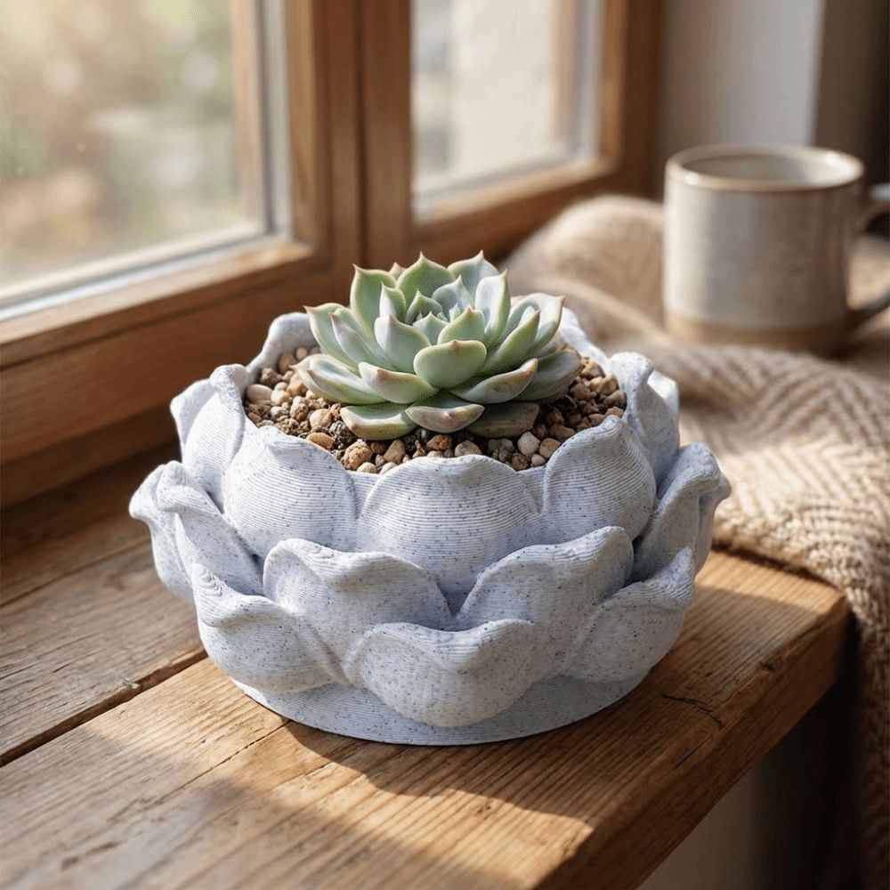 Lotus Shaped Succulent Plant P - Rattan Plant Basket 评论和价格
