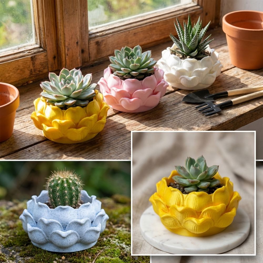 Lotus Shaped Succulent Plant P - Rattan Plant Basket 评论和价格